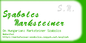 szabolcs marksteiner business card